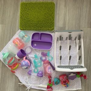 Baby toddler feeding play